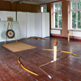 meditatieruimte met boogschietgerief